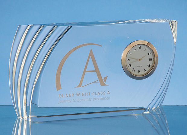 Large image for Optical Crystal Ridge Clock